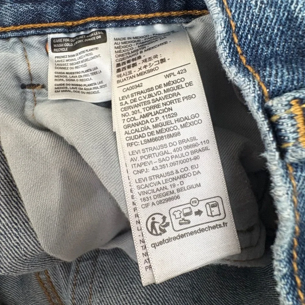 Levis 501 Original Fit Mens Button Fly Leg Jeans W34 L38 00501-019